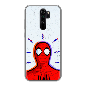 Силиконовый чехол на Xiaomi RedMi Note 8 Pro с принтом Spiderman Человек паук