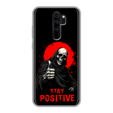 Силиконовый чехол на Xiaomi RedMi Note 8 Pro с принтом смешной скелет