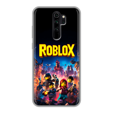 Силиконовый чехол на Xiaomi RedMi Note 8 Pro с принтом Roblox Роблокс