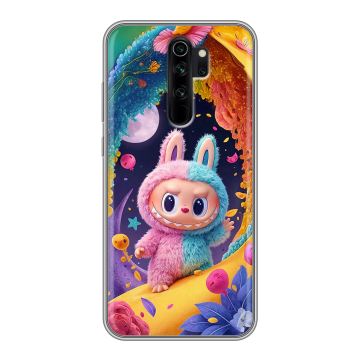 Силиконовый чехол на Xiaomi RedMi Note 8 Pro с принтом Labubu Лабубу Силиконовый чехол на Xiaomi RedMi Note 8 Pro с принтом Labubu Лабубу