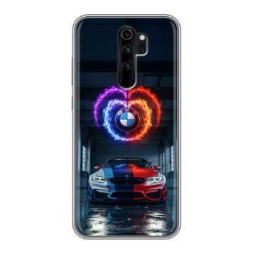 Силиконовый чехол на Xiaomi RedMi Note 8 Pro с принтом BMW БМВ