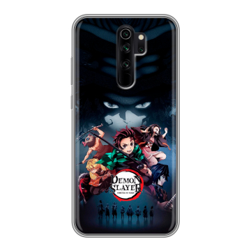 Силиконовый чехол на Xiaomi RedMi Note 8 Pro с принтом Demon Slayer Клинок рассекающий демонов Силиконовый чехол на Xiaomi RedMi Note 8 Pro с принтом Demon Slayer Клинок рассекающий демонов