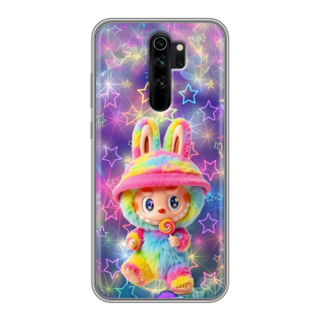 Силиконовый чехол на Xiaomi RedMi Note 8 Pro с принтом Labubu Лабубу Силиконовый чехол на Xiaomi RedMi Note 8 Pro с принтом Labubu Лабубу