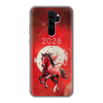 Силиконовый чехол на Xiaomi RedMi Note 8 Pro с принтом Новый год