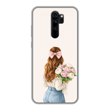 Силиконовый чехол на Xiaomi RedMi Note 8 Pro с принтом женский