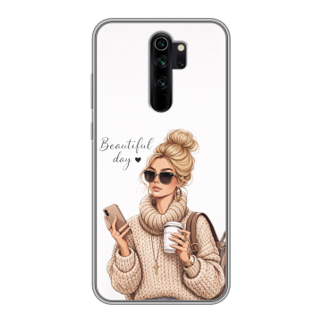 Силиконовый чехол на Xiaomi RedMi Note 8 Pro с принтом женский Силиконовый чехол на Xiaomi RedMi Note 8 Pro с принтом женский
