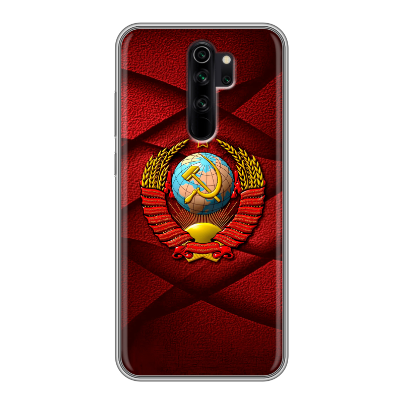 Силиконовый чехол на Xiaomi RedMi Note 8 Pro с принтом Герб СССР Силиконовый чехол на Xiaomi RedMi Note 8 Pro с принтом Герб СССР
