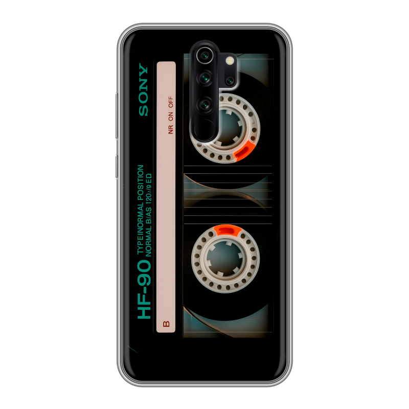 Силиконовый противоударный чехол на Xiaomi RedMi Note 8 Pro с принтом Кассета Силиконовый противоударный чехол на Xiaomi RedMi Note 8 Pro с принтом Кассета