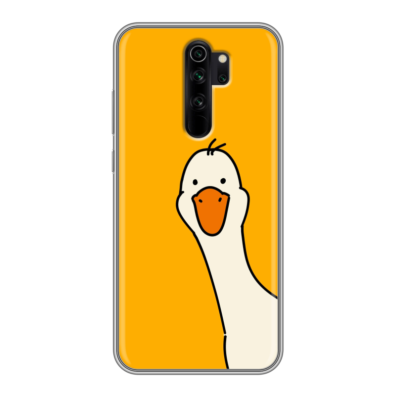 Силиконовый чехол на Xiaomi RedMi Note 8 Pro с принтом Утка Силиконовый чехол на Xiaomi RedMi Note 8 Pro с принтом Утка