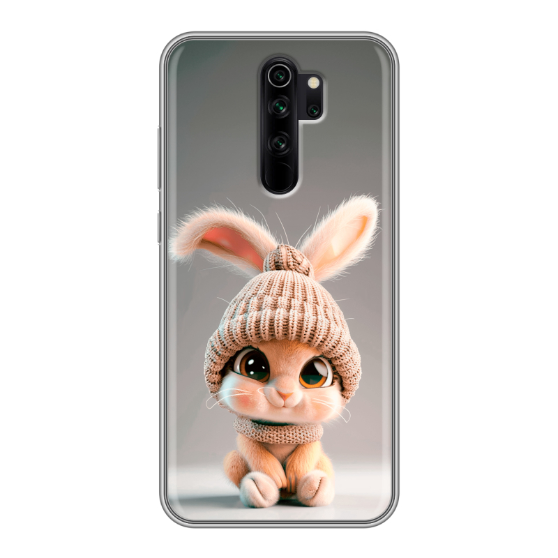 Силиконовый противоударный чехол на Xiaomi RedMi Note 8 Pro с принтом Кролик Силиконовый противоударный чехол на Xiaomi RedMi Note 8 Pro с принтом Кролик