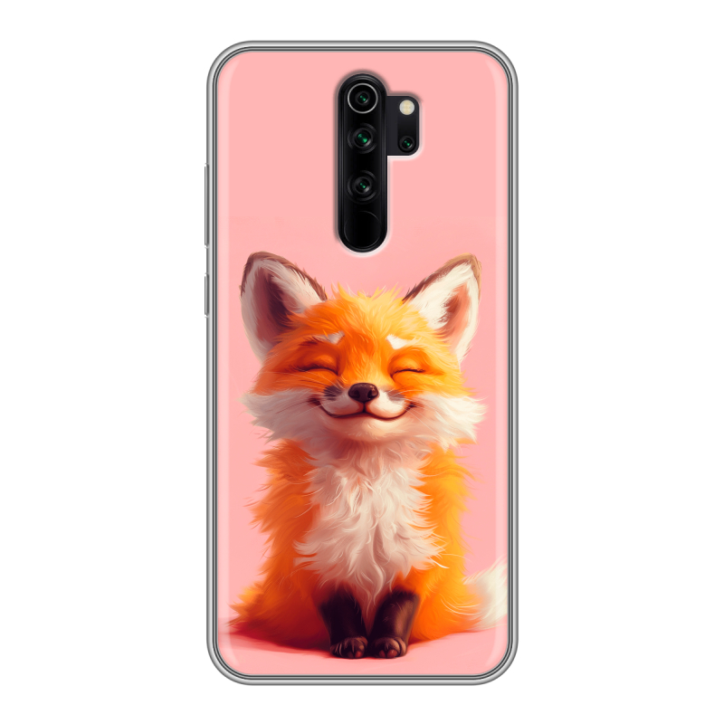 Силиконовый чехол на Xiaomi RedMi Note 8 Pro с принтом милая лиса Силиконовый чехол на Xiaomi RedMi Note 8 Pro с принтом милая лиса