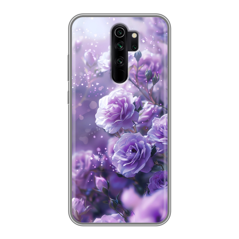 Силиконовый чехол на Xiaomi RedMi Note 8 Pro с принтом Розы цветы Силиконовый чехол на Xiaomi RedMi Note 8 Pro с принтом Розы цветы