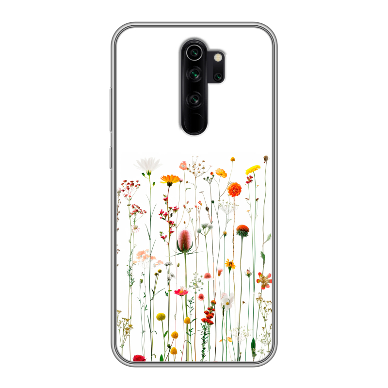 Силиконовый чехол на Xiaomi RedMi Note 8 Pro с принтом цветы Силиконовый чехол на Xiaomi RedMi Note 8 Pro с принтом цветы