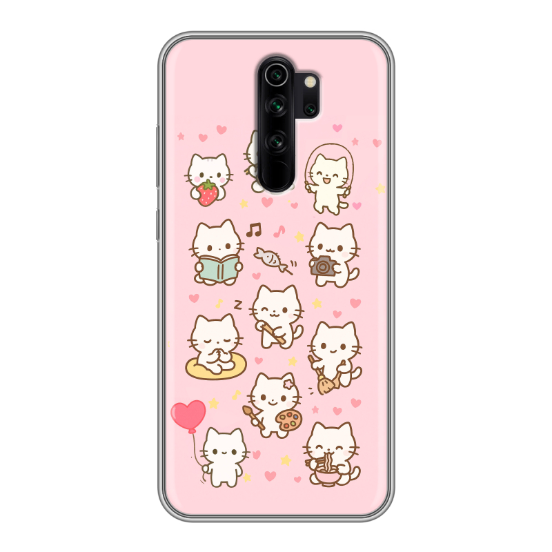 Силиконовый чехол на Xiaomi RedMi Note 8 Pro с принтом Hello Kitty Хелоу Кити Силиконовый чехол на Xiaomi RedMi Note 8 Pro с принтом Hello Kitty Хелоу Кити