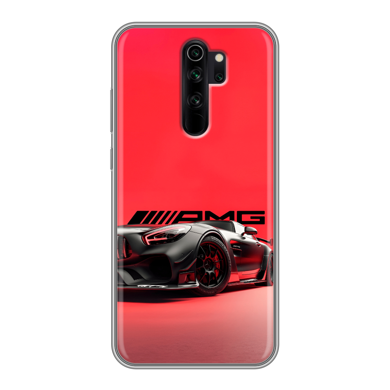 Силиконовый чехол на Xiaomi RedMi Note 8 Pro с принтом Мерседес Mercedes AMG Силиконовый чехол на Xiaomi RedMi Note 8 Pro с принтом Мерседес Mercedes AMG