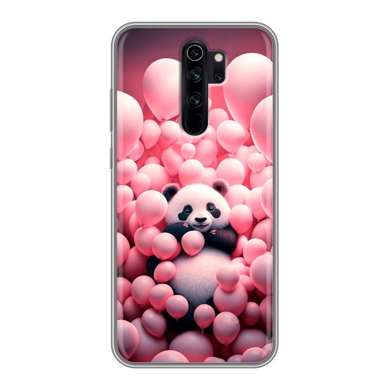 Силиконовый чехол на Xiaomi RedMi Note 8 Pro с принтом Панда Силиконовый чехол на Xiaomi RedMi Note 8 Pro с принтом Панда