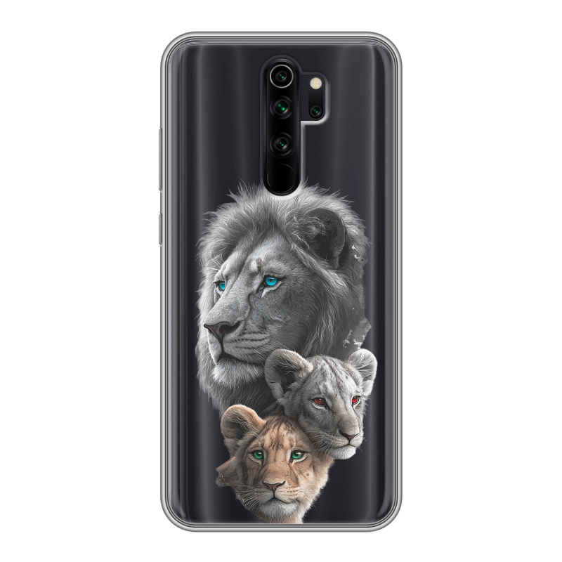 Силиконовый чехол на Xiaomi RedMi Note 8 Pro с принтом Львы Силиконовый чехол на Xiaomi RedMi Note 8 Pro с принтом Львы