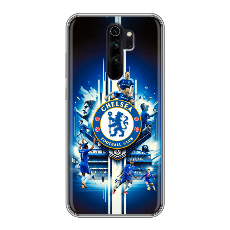 Силиконовый противоударный чехол на Xiaomi RedMi Note 8 Pro с принтом Chelsea Челси Силиконовый противоударный чехол на Xiaomi RedMi Note 8 Pro с принтом Chelsea Челси