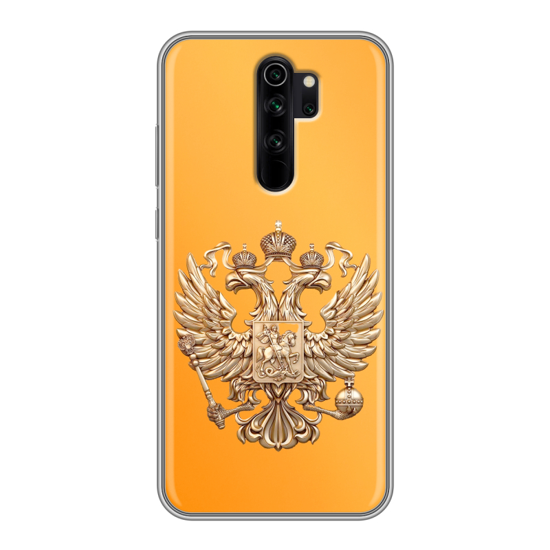 Силиконовый чехол на Xiaomi RedMi Note 8 Pro с принтом Герб Флаг России Силиконовый чехол на Xiaomi RedMi Note 8 Pro с принтом Герб Флаг России
