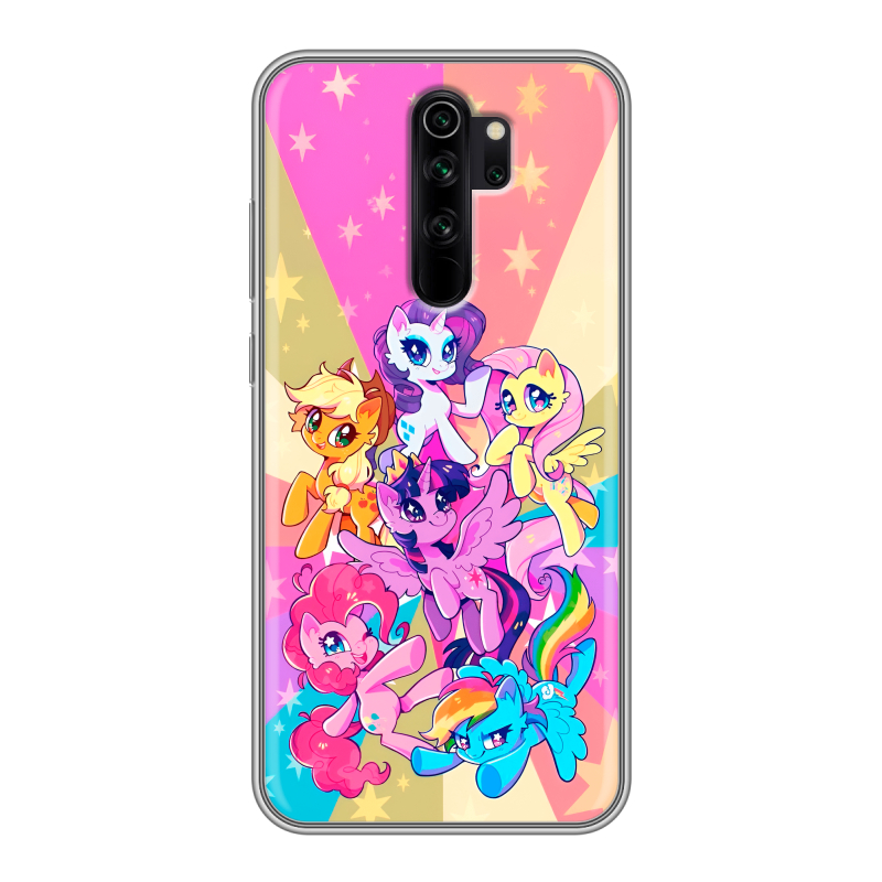 Силиконовый противоударный чехол на Xiaomi RedMi Note 8 Pro с принтом My little pony Дружба чудо Силиконовый противоударный чехол на Xiaomi RedMi Note 8 Pro с принтом My little pony Дружба чудо