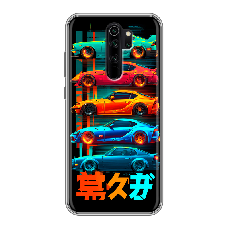 Силиконовый чехол на Xiaomi RedMi Note 8 Pro с принтом машины тачки Силиконовый чехол на Xiaomi RedMi Note 8 Pro с принтом машины тачки