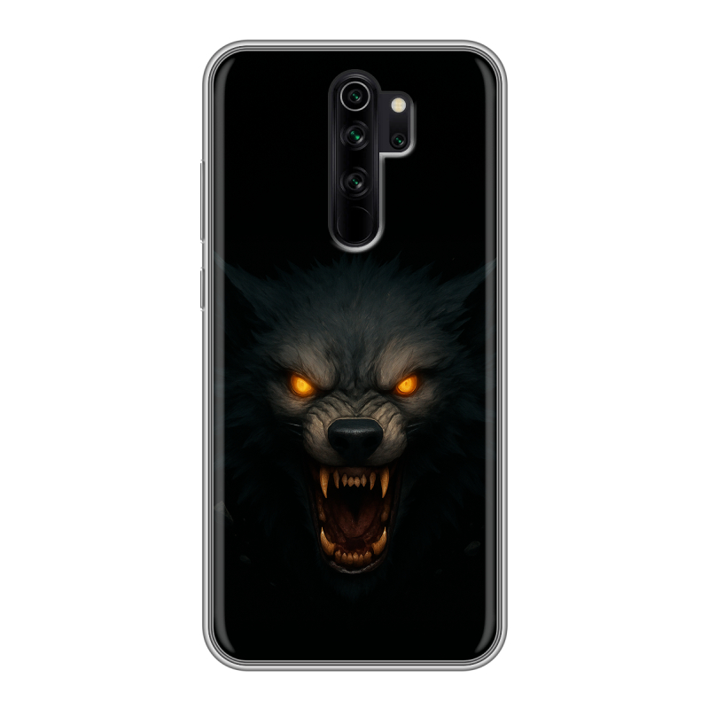 Силиконовый чехол на Xiaomi RedMi Note 8 Pro с принтом Волк Силиконовый чехол на Xiaomi RedMi Note 8 Pro с принтом Волк