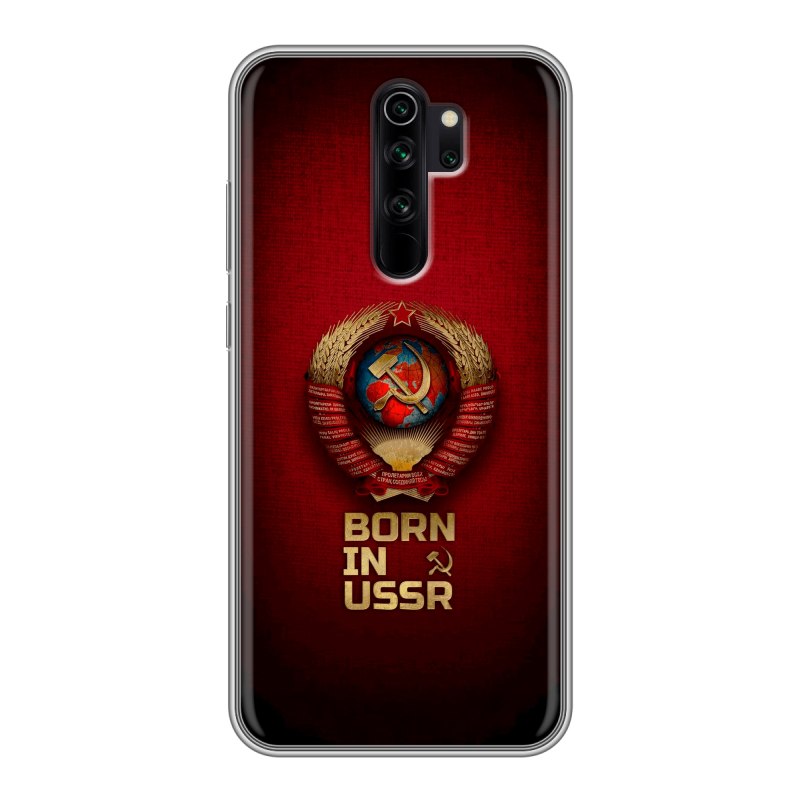 Силиконовый чехол на Xiaomi RedMi Note 8 Pro с принтом Флаг Герб СССР Силиконовый чехол на Xiaomi RedMi Note 8 Pro с принтом Флаг Герб СССР
