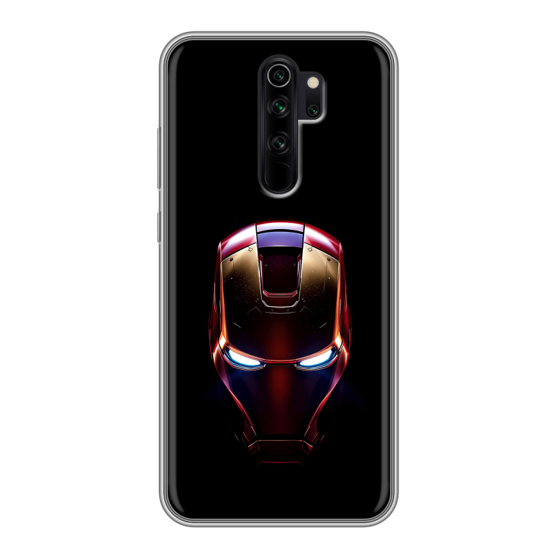 Силиконовый чехол на Xiaomi RedMi Note 8 Pro с принтом IronMan Железный человек Силиконовый чехол на Xiaomi RedMi Note 8 Pro с принтом IronMan Железный человек