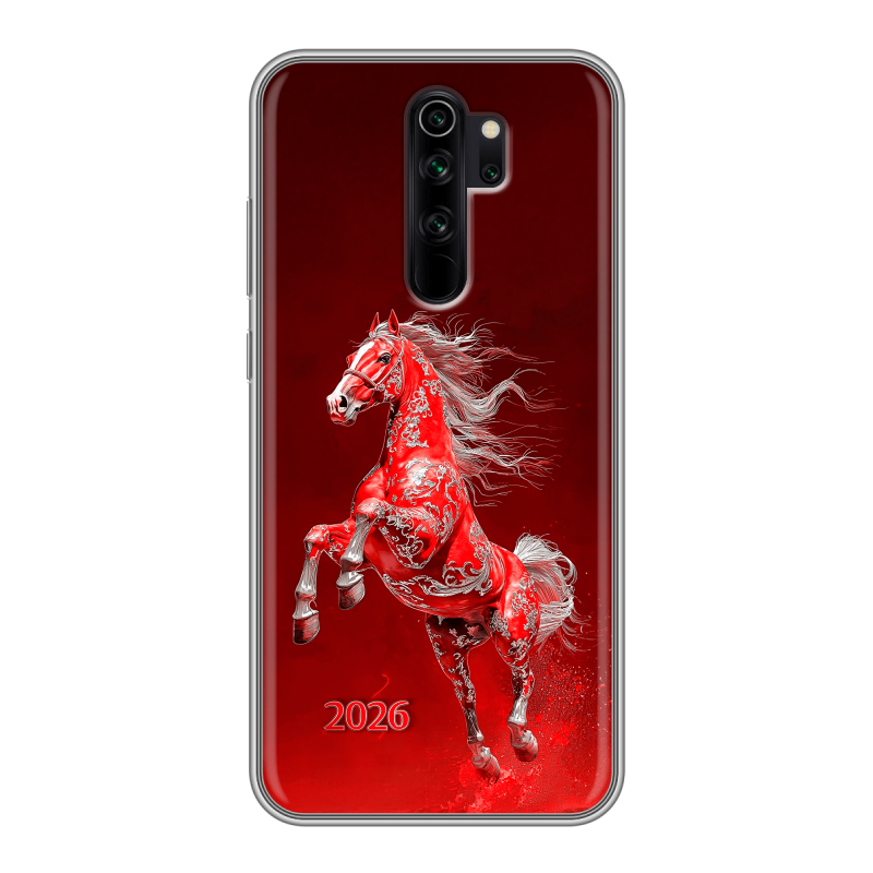 Силиконовый противоударный чехол на Xiaomi RedMi Note 8 Pro с принтом Новый год Силиконовый противоударный чехол на Xiaomi RedMi Note 8 Pro с принтом Новый год