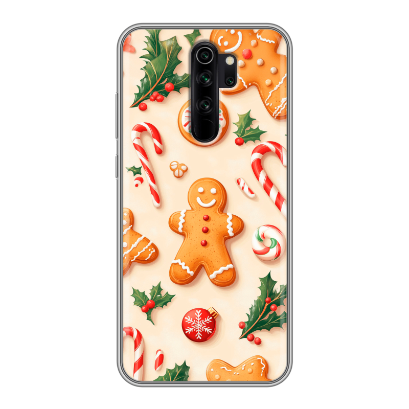 Силиконовый противоударный чехол на Xiaomi RedMi Note 8 Pro с принтом Новый год Силиконовый противоударный чехол на Xiaomi RedMi Note 8 Pro с принтом Новый год
