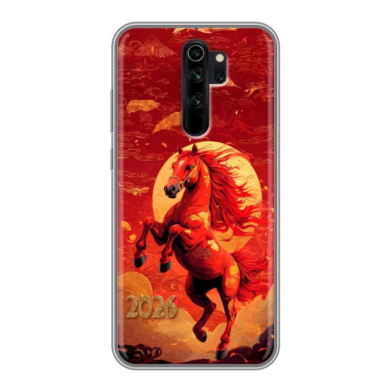 Силиконовый противоударный чехол на Xiaomi RedMi Note 8 Pro с принтом Новый год Силиконовый противоударный чехол на Xiaomi RedMi Note 8 Pro с принтом Новый год