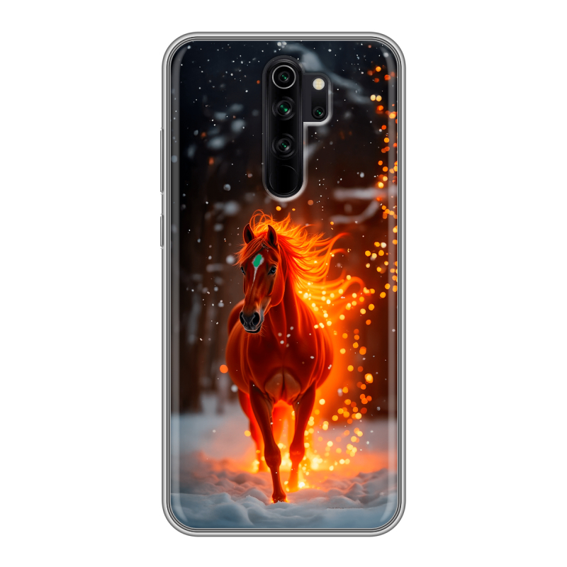 Силиконовый чехол на Xiaomi RedMi Note 8 Pro с принтом Новый год Силиконовый чехол на Xiaomi RedMi Note 8 Pro с принтом Новый год