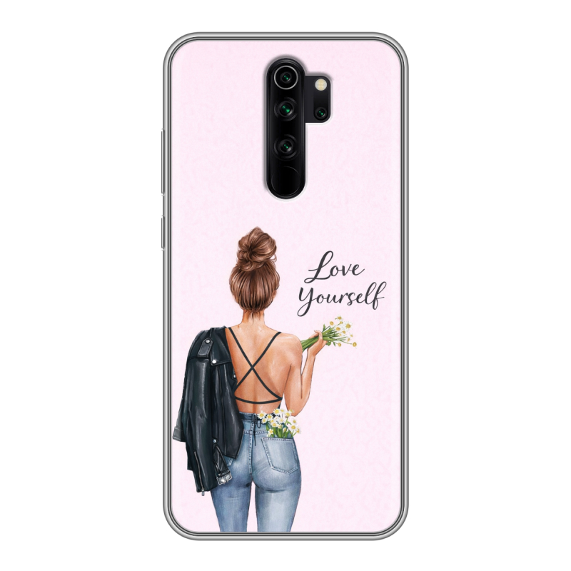 Силиконовый противоударный чехол на Xiaomi RedMi Note 8 Pro с принтом женский Силиконовый противоударный чехол на Xiaomi RedMi Note 8 Pro с принтом женский