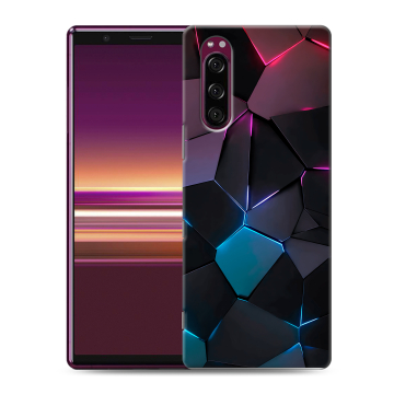 Силиконовый чехол на Sony Xperia 5 с принтом Геометрия неона Силиконовый чехол на Sony Xperia 5 с принтом Геометрия неона
