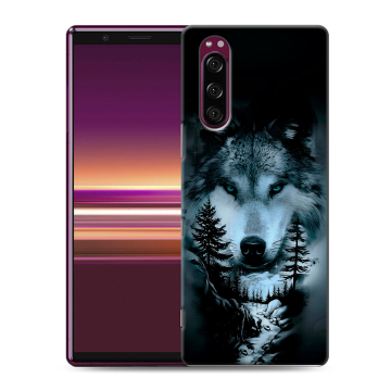 Силиконовый чехол на Sony Xperia 5 с принтом Лесной волк Силиконовый чехол на Sony Xperia 5 с принтом Лесной волк