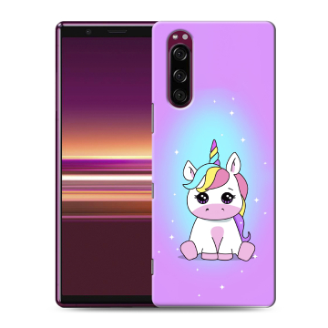 Силиконовый чехол на Sony Xperia 5 с принтом Единорог Силиконовый чехол на Sony Xperia 5 с принтом Единорог