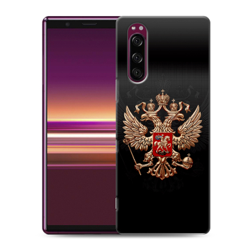 Силиконовый чехол на Sony Xperia 5 с принтом Герб России Силиконовый чехол на Sony Xperia 5 с принтом Герб России