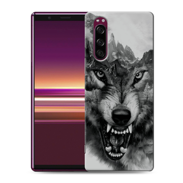Силиконовый чехол на Sony Xperia 5 с принтом Волк Силиконовый чехол на Sony Xperia 5 с принтом Волк