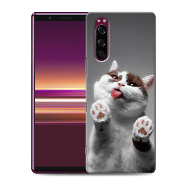 Силиконовый чехол на Sony Xperia 5 с принтом Коты Силиконовый чехол на Sony Xperia 5 с принтом Коты
