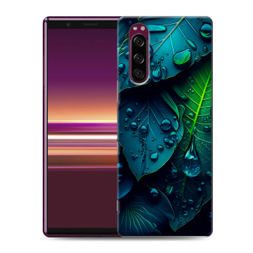 Силиконовый чехол на Sony Xperia 5 с принтом Листья Силиконовый чехол на Sony Xperia 5 с принтом Листья