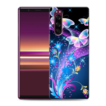 Силиконовый чехол на Sony Xperia 5 с принтом Бабочки Силиконовый чехол на Sony Xperia 5 с принтом Бабочки