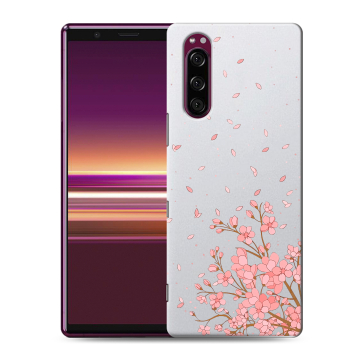 Силиконовый чехол на Sony Xperia 5 с принтом Ветка сакуры