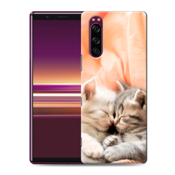 Силиконовый чехол на Sony Xperia 5 с принтом Котята Силиконовый чехол на Sony Xperia 5 с принтом Котята