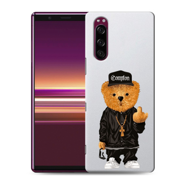 Силиконовый чехол на Sony Xperia 5 с принтом Мишка