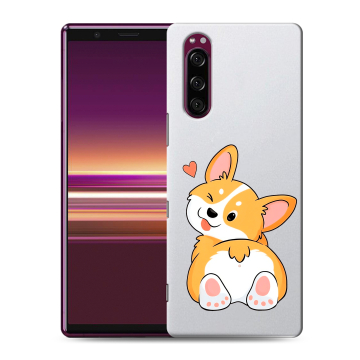 Силиконовый чехол на Sony Xperia 5 с принтом Корги