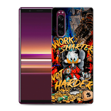 Силиконовый чехол на Sony Xperia 5 с принтом Дональд Дак Деньги Силиконовый чехол на Sony Xperia 5 с принтом Дональд Дак Деньги