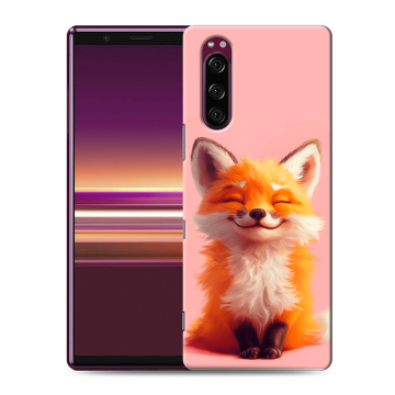 Силиконовый чехол на Sony Xperia 5 с принтом милая лиса Силиконовый чехол на Sony Xperia 5 с принтом милая лиса