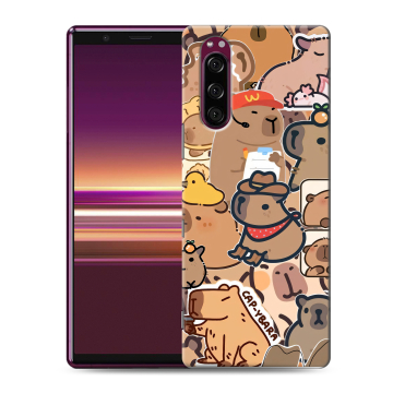 Силиконовый чехол на Sony Xperia 5 с принтом капибара Силиконовый чехол на Sony Xperia 5 с принтом капибара