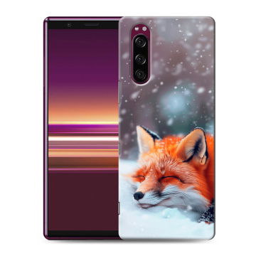 Силиконовый чехол на Sony Xperia 5 с принтом лиса