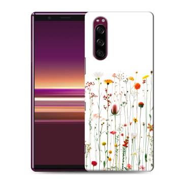 Силиконовый чехол на Sony Xperia 5 с принтом цветы